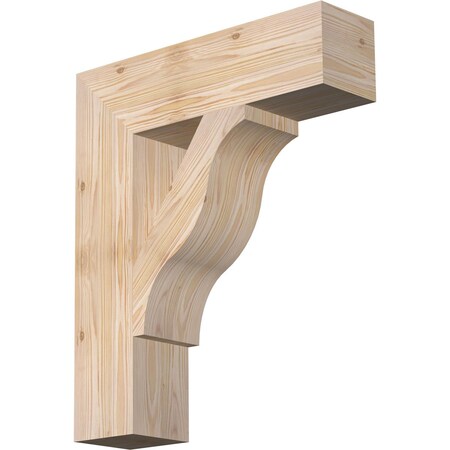 Ekena Millwork Funston Block Smooth Bracket, Douglas Fir, 5 1/2"W x 22"D x 26"H BKT06X22X26FST05SDF